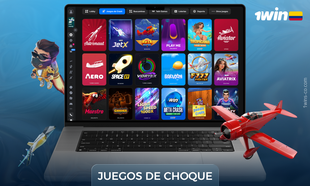 1Win Colombia tiene una amplia selección de juegos de género crash con rondas rápidas disponibles en el sitio web de 1Win Colombia