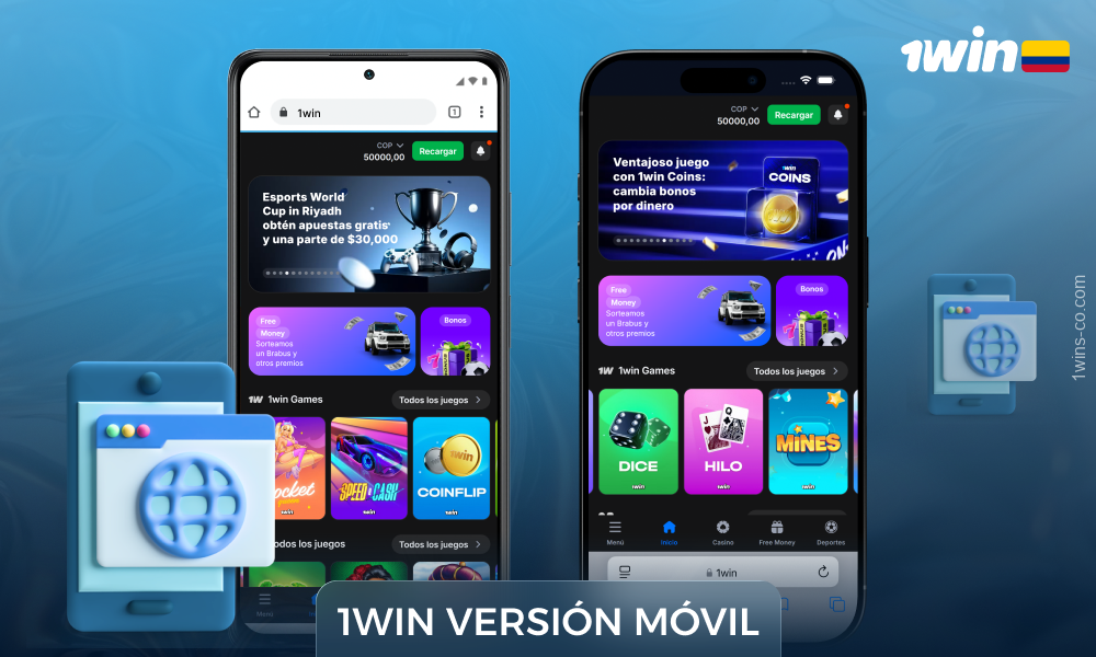 La versión móvil de 1Win ofrece a los jugadores colombianos la misma funcionalidad que la app