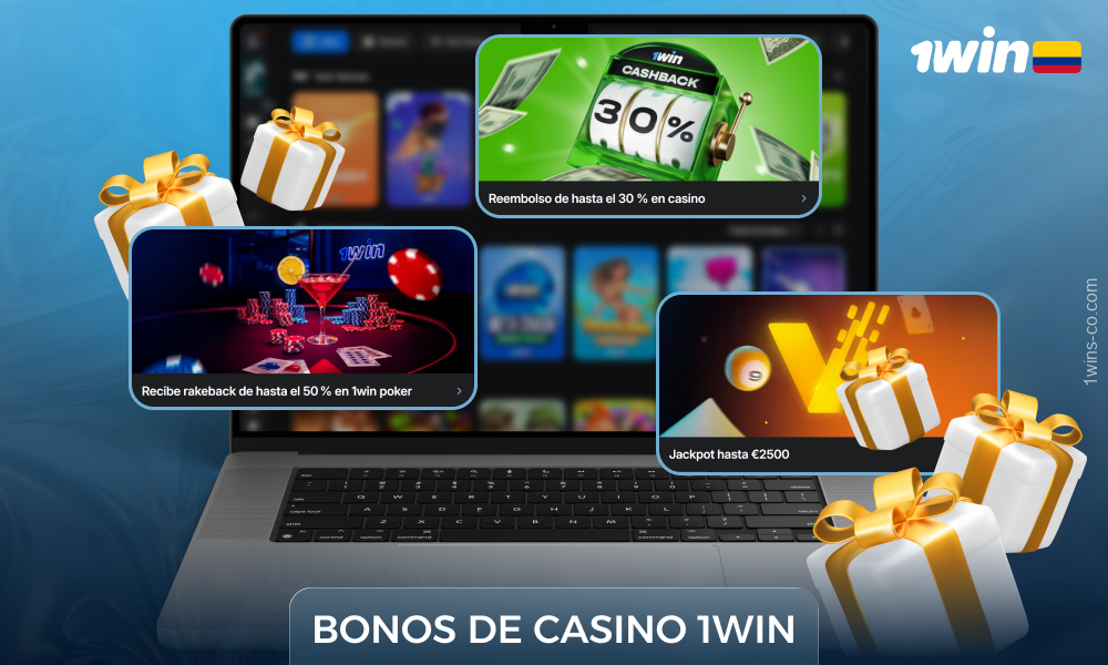 1win Casino ofrece a los jugadores colombianos una gran variedad de bonos que incluyen cashback, rakeback y tiradas gratis
